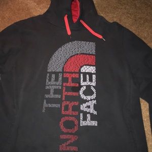 North face black hooded sweatshirt